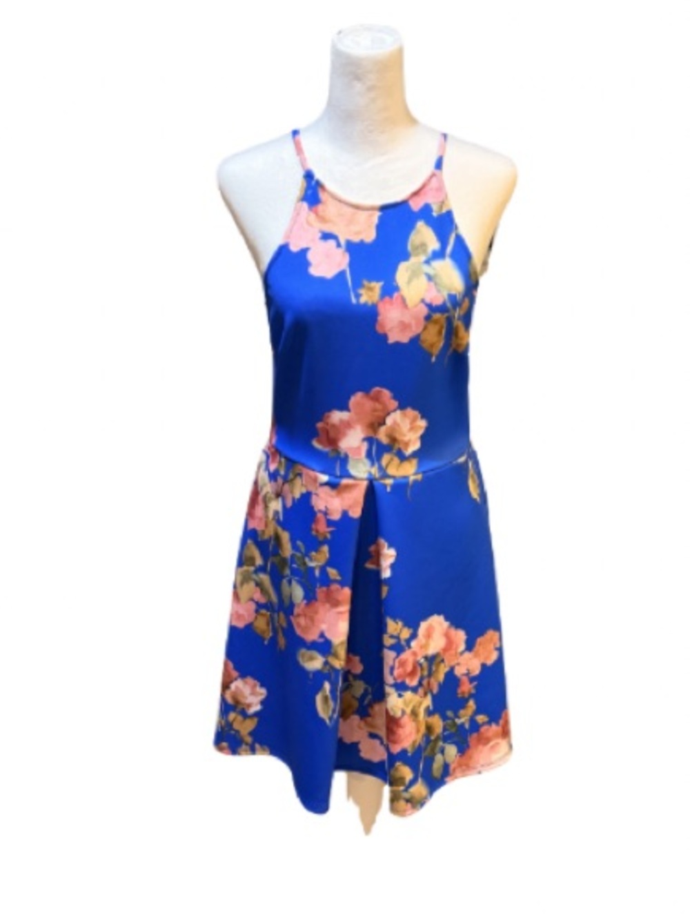 Soprano Blue Floral Sun Dress